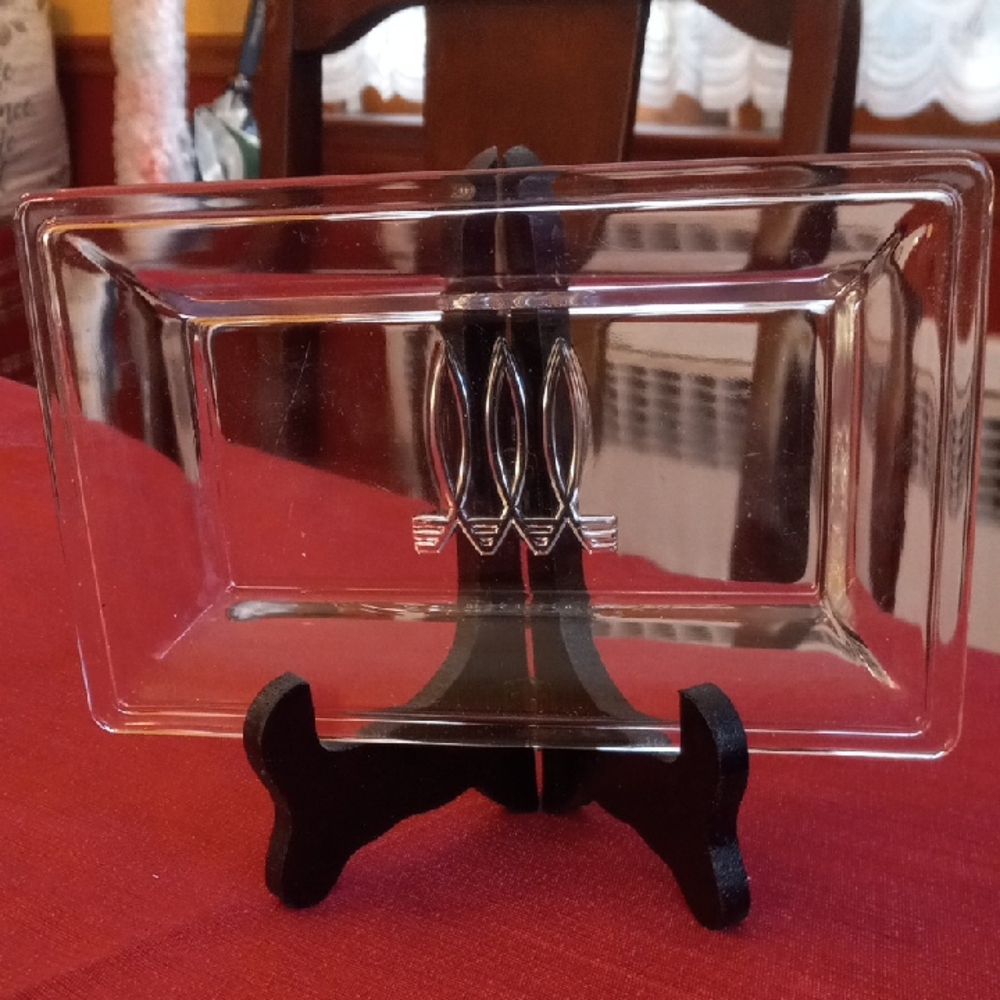 Toastmasters Rectangular Glass Dish from Duncan Glass